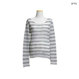 (2color) Border Sheer Openwork Knit