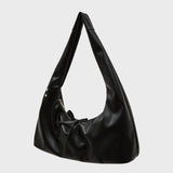 Artificial Leather Ribbon Hobo Bag