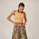 Tiam Crop Bra Top Yellow
