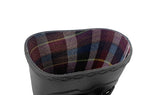 Roller Buckle Round Check Midi Rain Boots
