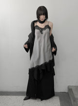 Silver Lace Slip One Piece