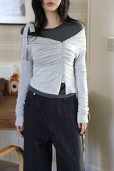Bebe ST Tie Ribbed Tee