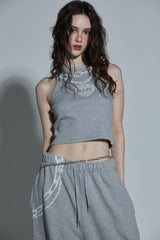 CHAIN SLEEVESS T-SHIRT