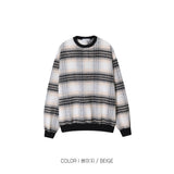 LMN リバイバルウールチェックスウェットシャツ (2 colors)