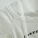 Cherry Print Lace Tee