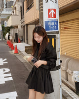 Latel Shirt Mini Dress (With Belt)