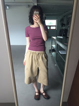Wheel Cargo Bermuda Pants (3color)