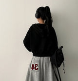 Love Me Dot Heart Two-Way Hooded Zip-Up
