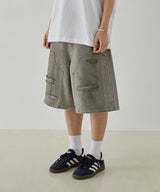 Double Knee Bermuda Pants (Dirty Grey)