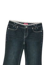 LACE BOOTCUT DENIM PANTS INDIGO