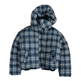 Witty Bulky Check 2-Way Zipper Hood Puffer