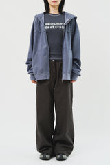 Pigment Applique Hooded Zip Up (3color)