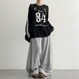 グラフィック ロングスリーブ スタンド 84 ストリート ロングスリーブ Tシャツ (3 colors)