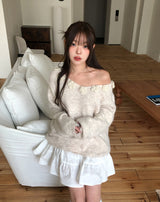 アミューズレースリボンティアードキュロット