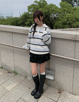 Vans ストライプカラーオーバーフィットニット
