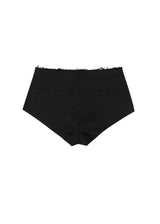 ROUGH-CUT SHORTS, COTTON BLACK