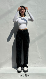 FLOWER DOT DENIM PANTS code 23001