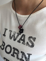 シルバーボールフラワーネックレス (3color)