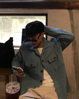 Knit Shirt Cardigan