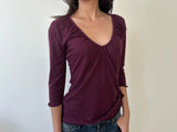 ruched neck tee