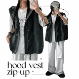 Vitules Barak Snap Hooded Vest Zip-Up