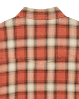 25FW DISTRESSED CHECK COTTON SHIRT ORANGE