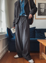 Laura Two Pintuck Wide Slacks