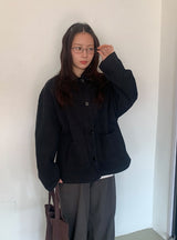 [unisex] ヒューケピグメントオーバーコットンジャケット