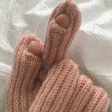 Pollang Smartphone Touch Hall Ribbed Finger Gloves