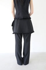 RUFFLE LAYERED PANTS (BLACK)
