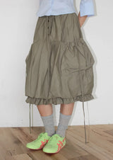 CARGO BALLOON MIDI SKIRT