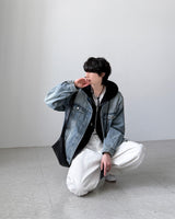 ニュアンスチェックフードジップアップ