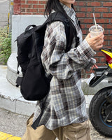 Shooting oversized-fit checkered shirt