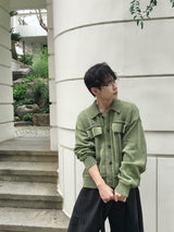 Enmic Trucker Washed Cardigan 2C