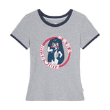 フューチャーフレンドスリムフィットTシャツメランジグレー