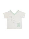 TEA DIARY V-NECK TOP / WHITE