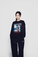 24FW RUNNING SANTA BEAR SWEARSHIRT BLACK