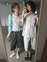 Wheel Cargo Bermuda Pants (3color)