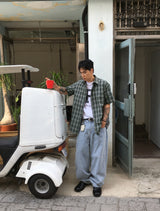 No.1312 LU check half SHIRT
