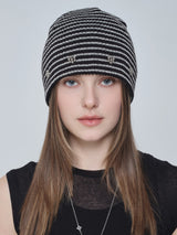 STUD LINE BEANIE_BLACK