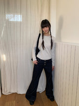 モンダノンフェードローデニムブーツカットパンツ