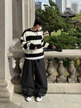 Twisted Stripe Round Knitwear (4color)