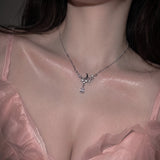 [fromis_9 Baek Jiheon Necklace/Anti-tarnish] Moonlight Teardrops Collarbone Necklace