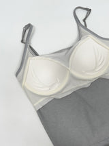 Lace Ribbed Bra Top Sleeveless