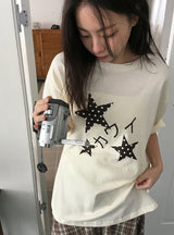 [unisex] Yuuji Star Printing Dot Short Sleeve Tee