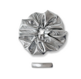 silver scrunchie & hair pin