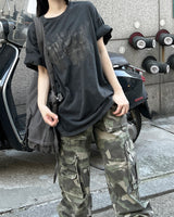 Vintage Pigment Spray Short Sleeve T-shirt