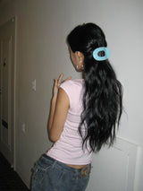 Jelly bean hair clip (Aqua)