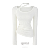 Halter Strap Shirring Top (3color)