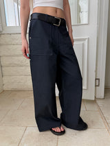 Wide pocket cotton pants(2color)